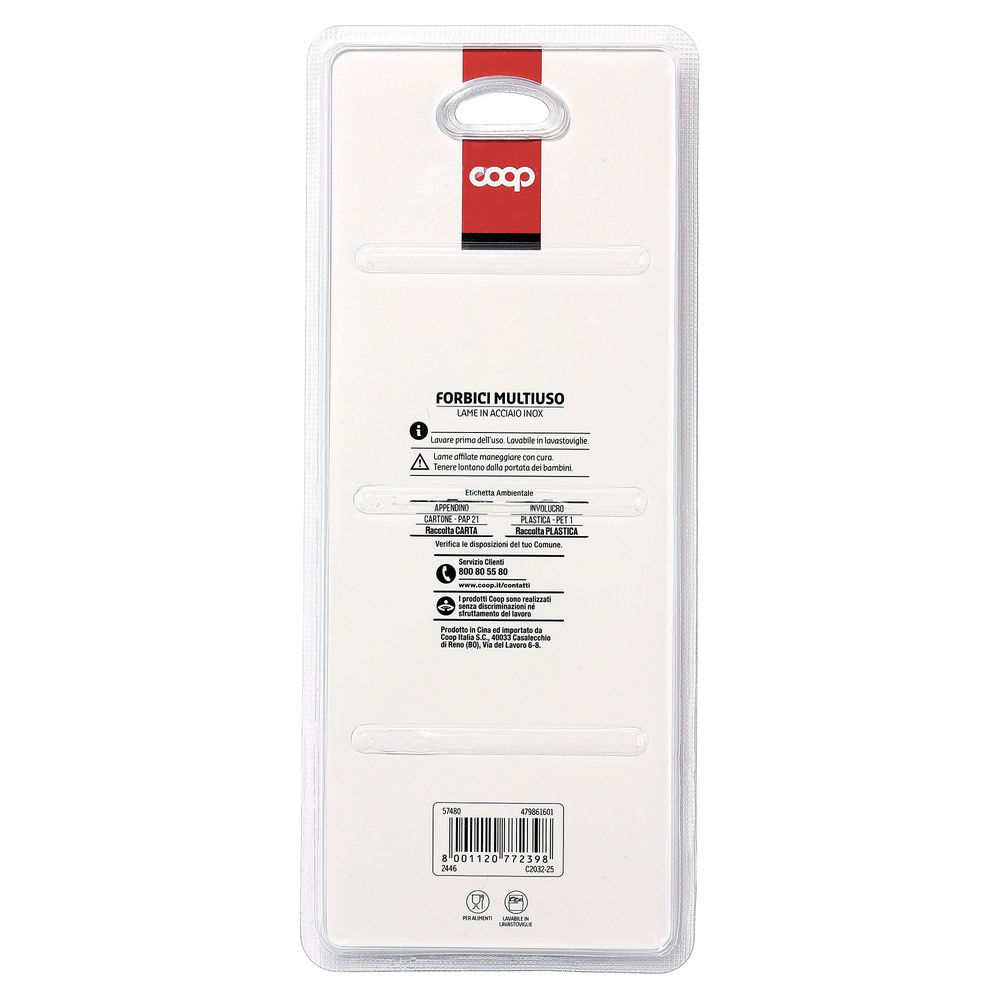 FORBICE MULTIUSO BIMATERIALE CON LAME ACCIAIO INOX COOP - 3