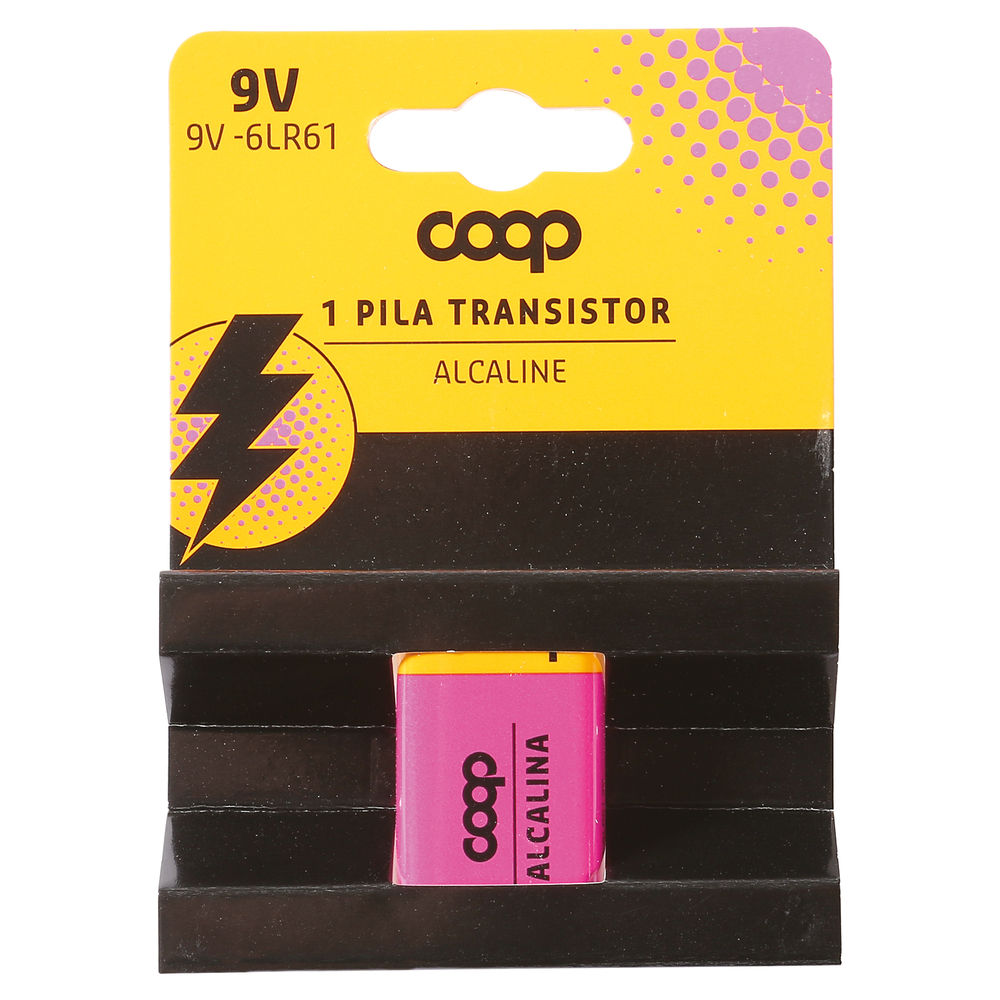 1 PILA TRANSISTOR 9V ALCALINA COOP - 0