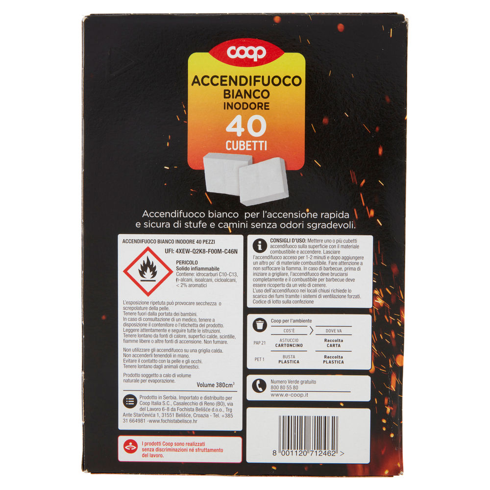 ACCENDIFUOCO INODORE COOP 40 CUBETTI - 2