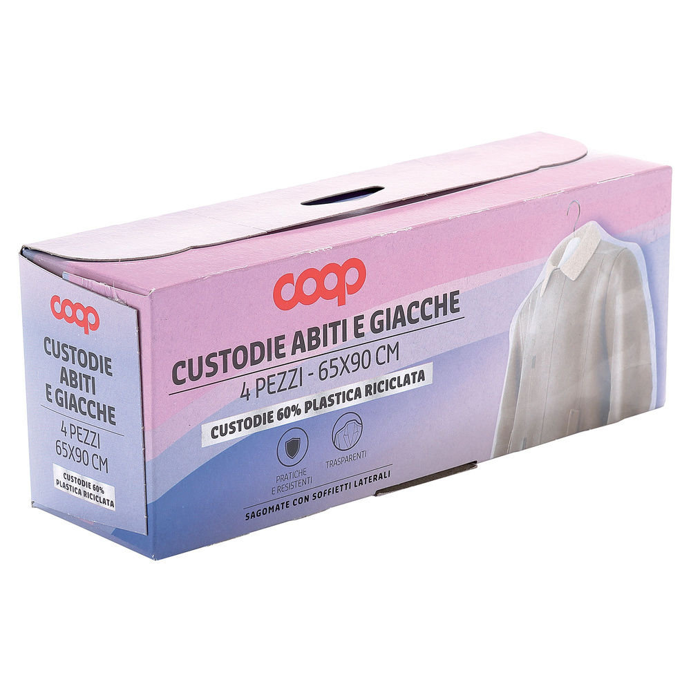 CUSTODIE COOP ABITI E GIACCHE IN PLASTICA RICICLATA - 4PZ - 6