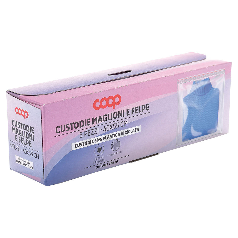 CUSTODIE COOP MAGLIONI E FELPE IN PLASTICA RICICLATA - 5PZ - 7
