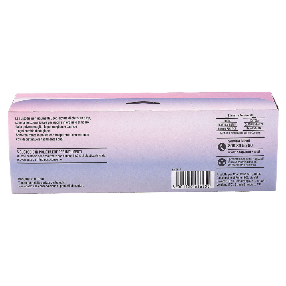 CUSTODIE COOP MAGLIONI E FELPE IN PLASTICA RICICLATA - 5PZ - 6