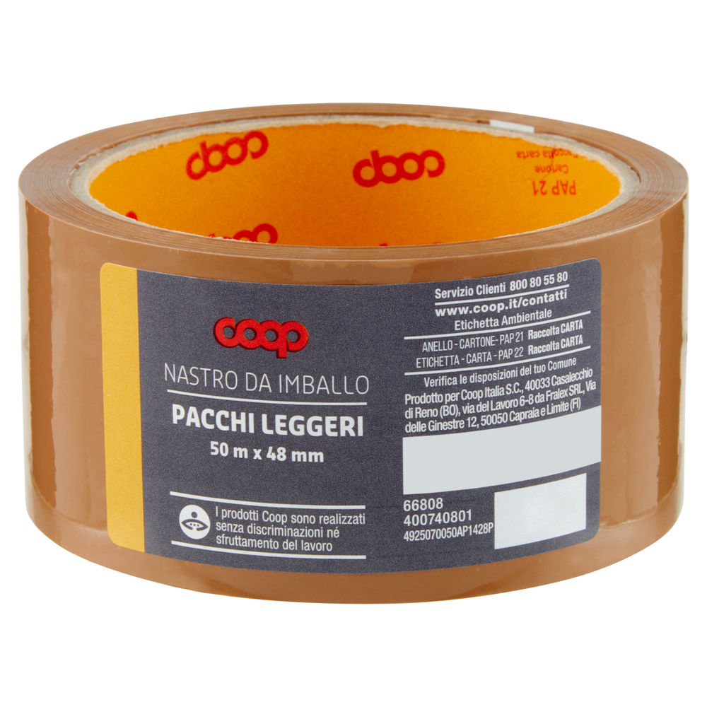 NASTRO DA IMBALLO COOP 50MX48MM - AVANA - PACCHI LEGGERI - 0