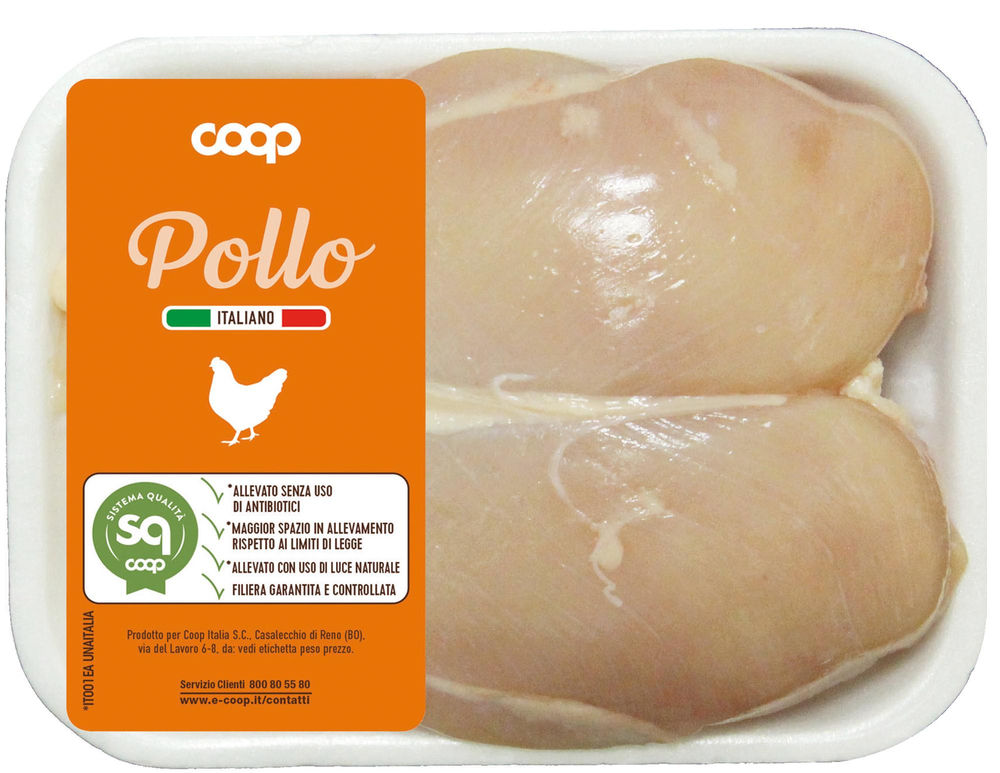 POLLO PETTO X 1 SENZA USO DI ANTIBIOTICI CF 500 G CA SQ - 0