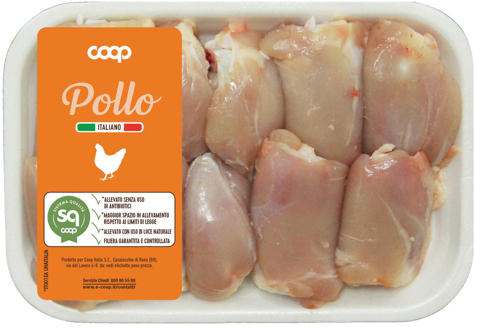 Pollo bocconcini senza uso di antibiotici cf 700 g ca sq