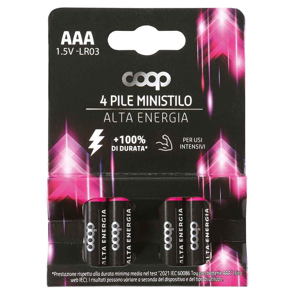 4 pile ministilo alta energia coop