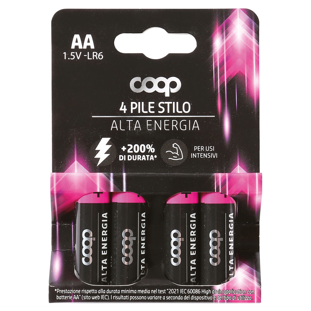 4 pile stilo alta energia coop