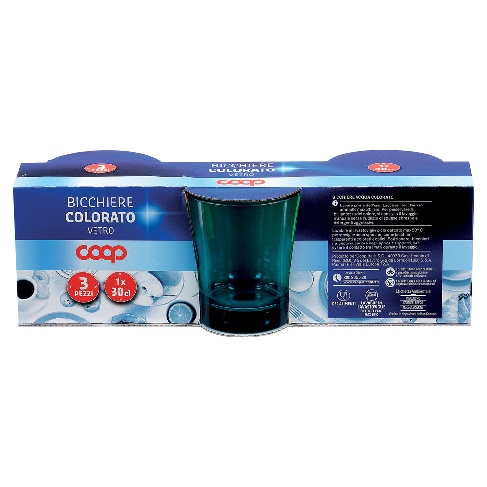 CONF.3 BICCHIERI ACQUA COLORATI 30CL COOP_NEW PACK - 4