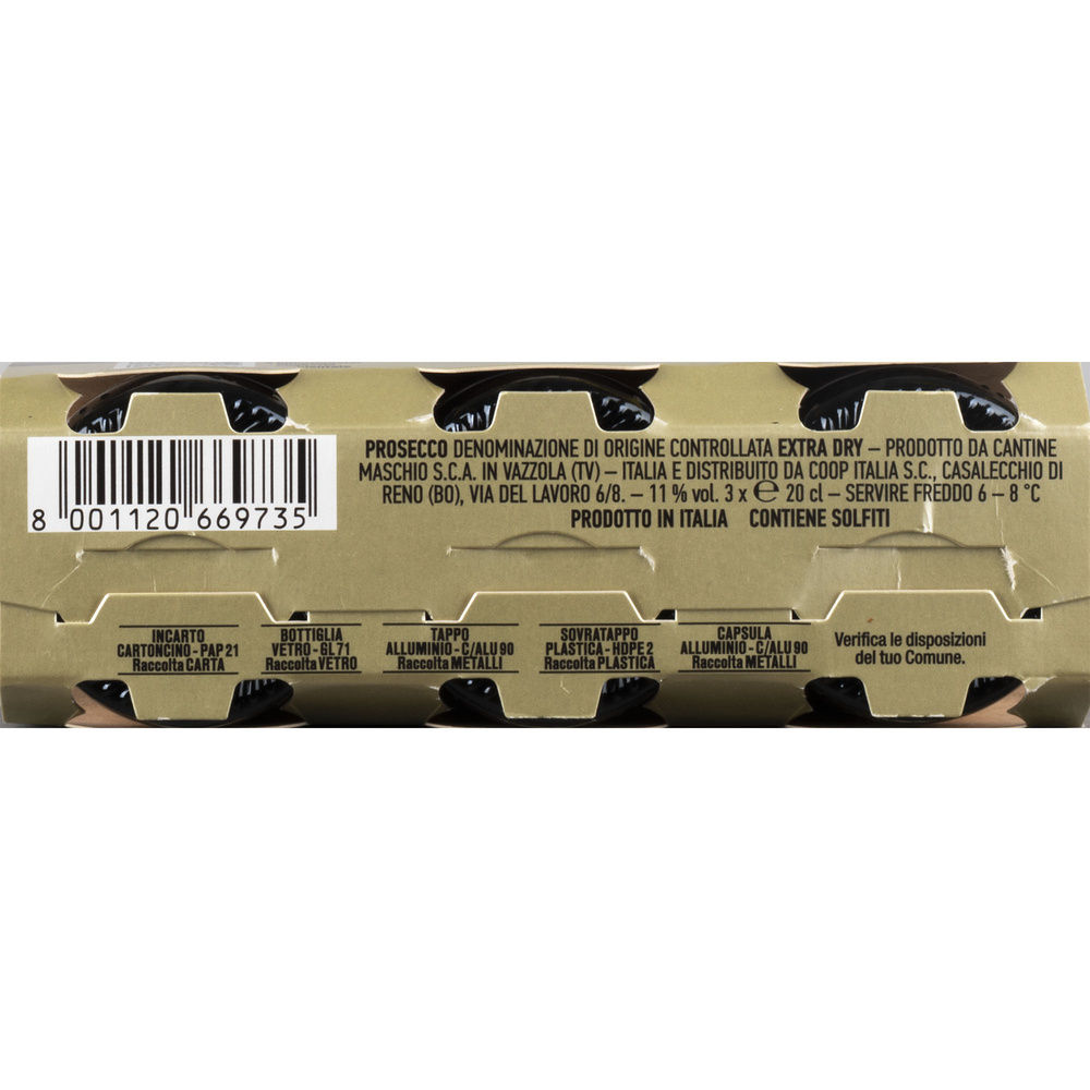 PROSECCO DOC EXTRA DRY ASSIEME COOP ML 200 X 3 - 11
