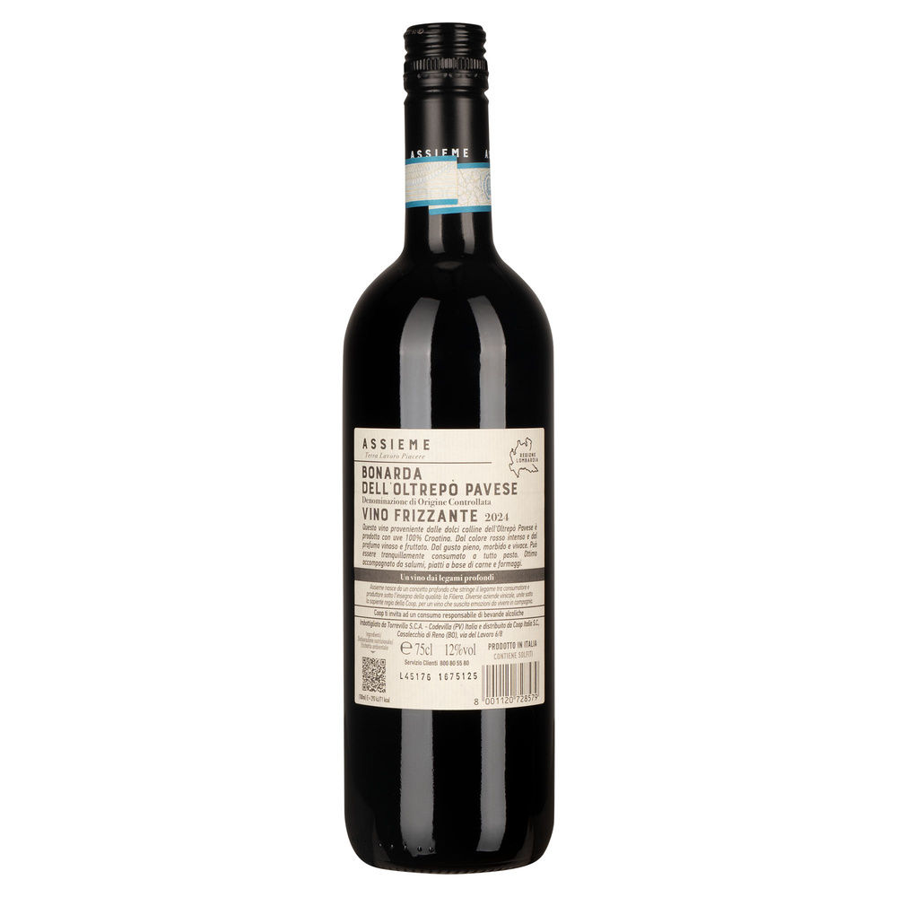 BONARDA FRIZZANTE OLTREPO' PAVESE DOC ASSIEME COOP ML 750 - 9