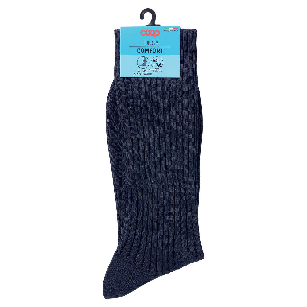 CALZA U. LUNGA COOP COMFORT COTONE E POLIAMMIDE COL.CLASSICO T.U. BCO-NERO-BLU - 3