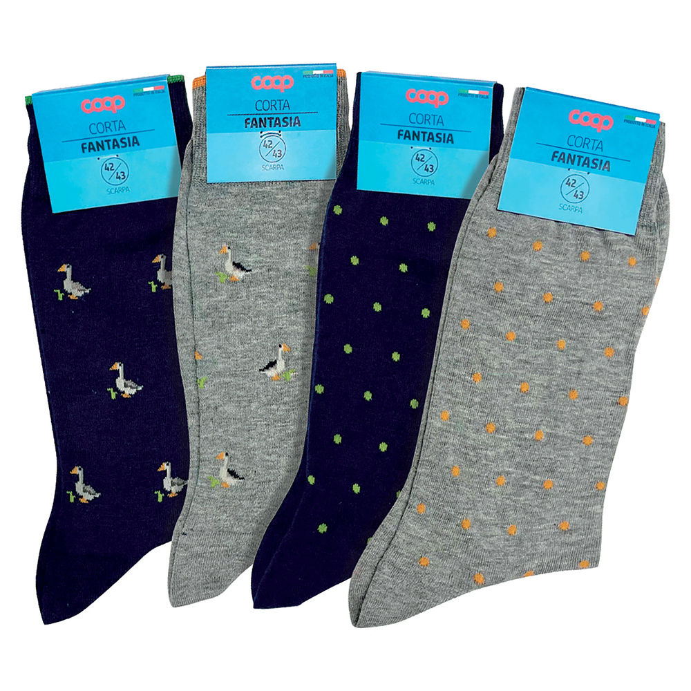 CALZA U CORTA COOP FIN.18 COTONE E POLIAMMIDE FANTASIA CASUAL - 1
