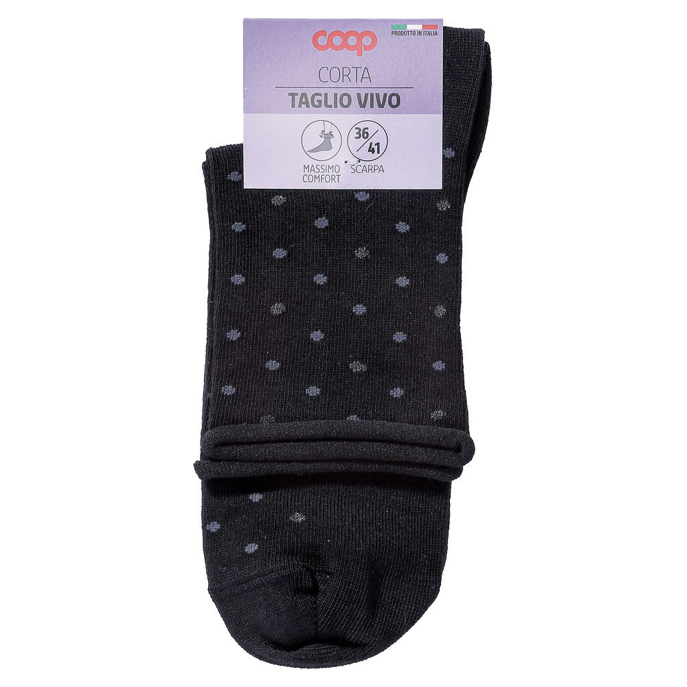 CALZA  D. CORTA COOP  COTONE ELASTICIZZATO FANTASIA - 27