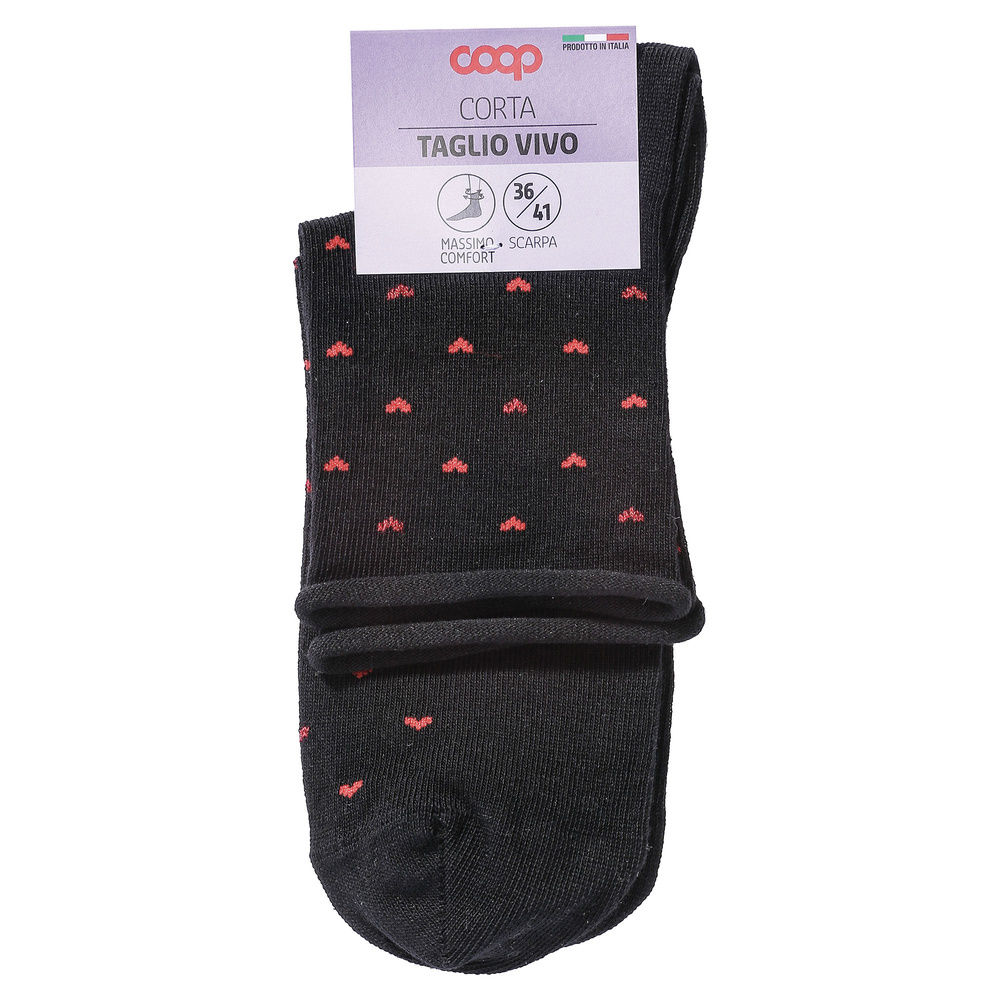 CALZA  D. CORTA COOP  COTONE ELASTICIZZATO FANTASIA - 25