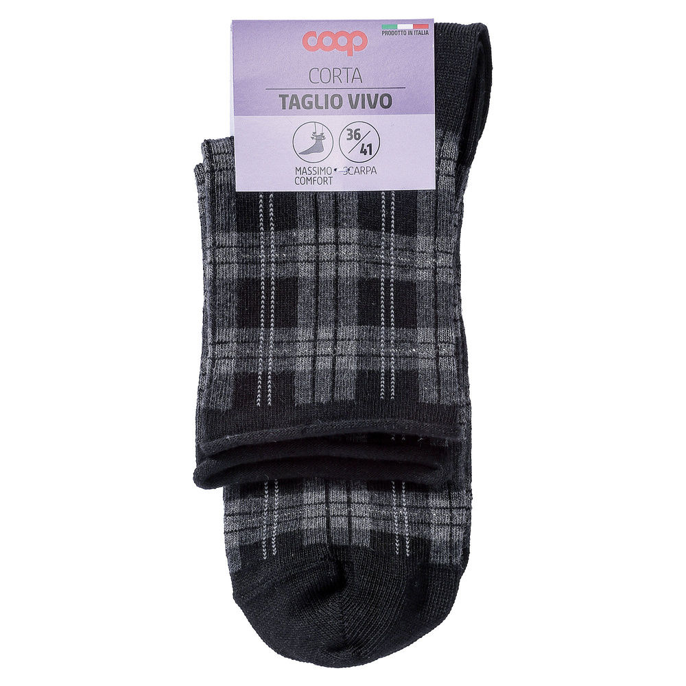 CALZA  D. CORTA COOP  COTONE ELASTICIZZATO FANTASIA - 16