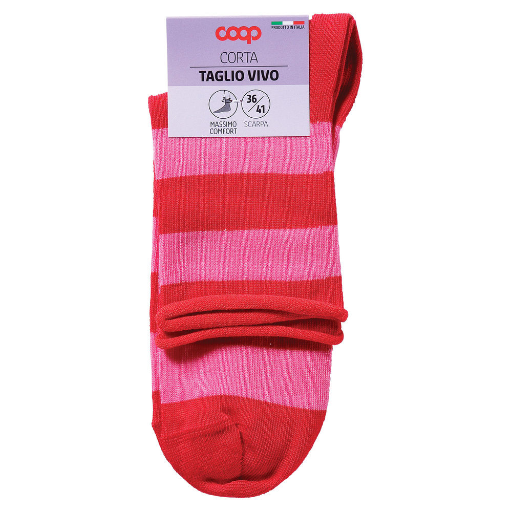 CALZA  D. CORTA COOP  COTONE ELASTICIZZATO FANTASIA - 13