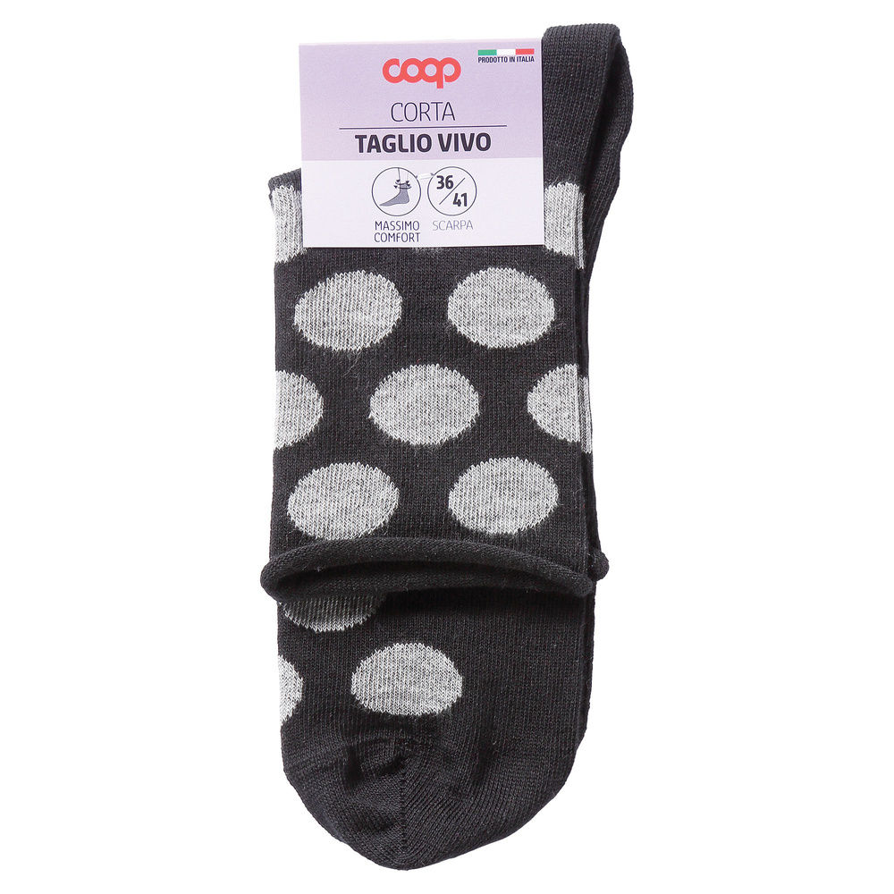 CALZA  D. CORTA COOP  COTONE ELASTICIZZATO FANTASIA - 11