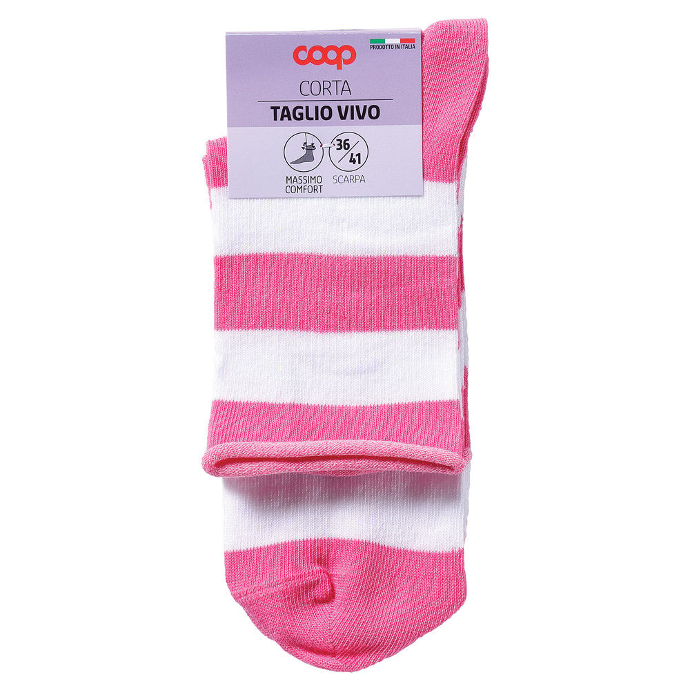 CALZA  D. CORTA COOP  COTONE ELASTICIZZATO FANTASIA - 9