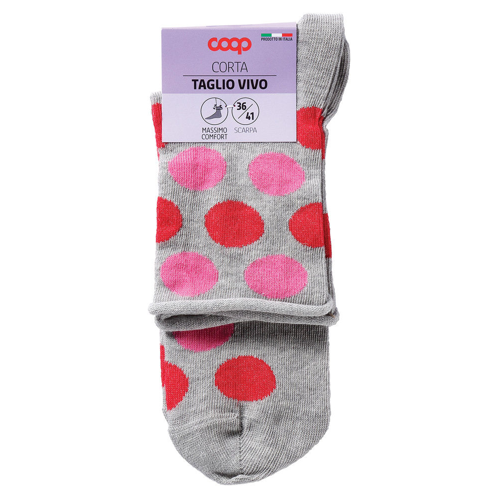CALZA  D. CORTA COOP  COTONE ELASTICIZZATO FANTASIA - 8