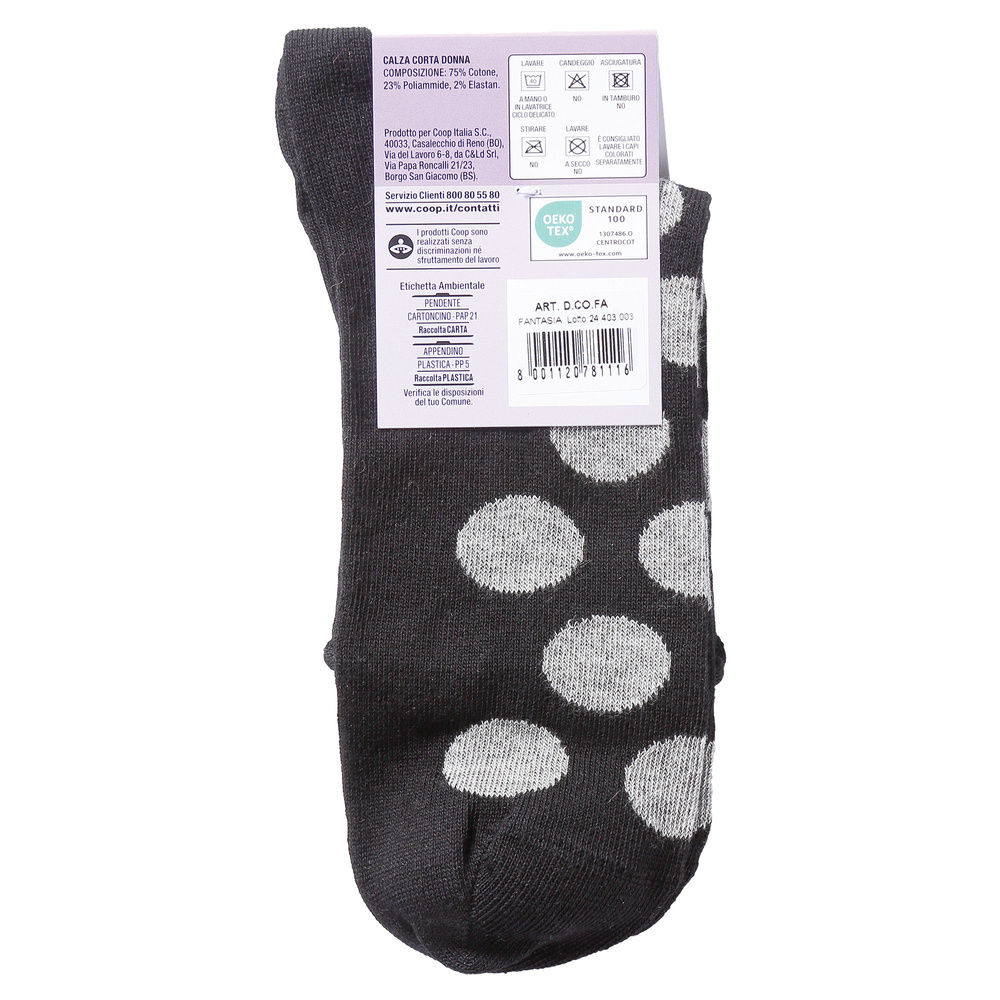 CALZA  D. CORTA COOP  COTONE ELASTICIZZATO FANTASIA - 6