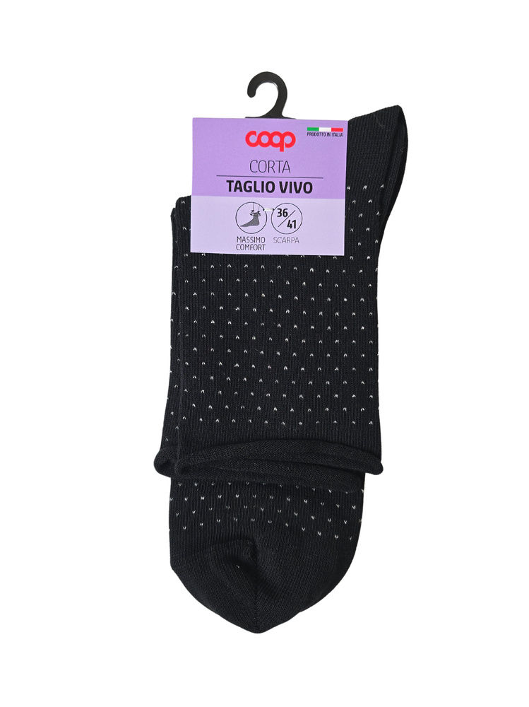 CALZA  D. CORTA COOP  COTONE ELASTICIZZATO FANTASIA - 1