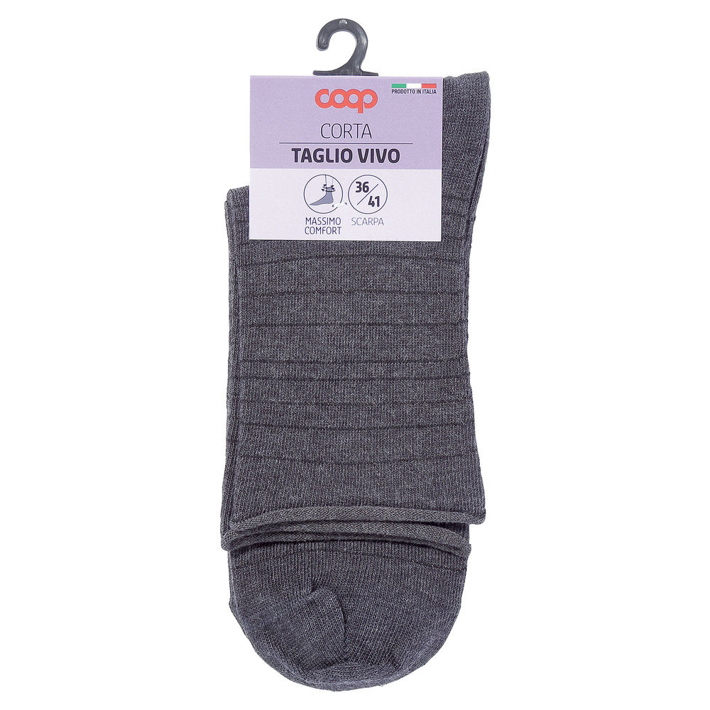 CALZA  D. CORTA COOP  COTONE ELASTICIZZATO FANTASIA - 61