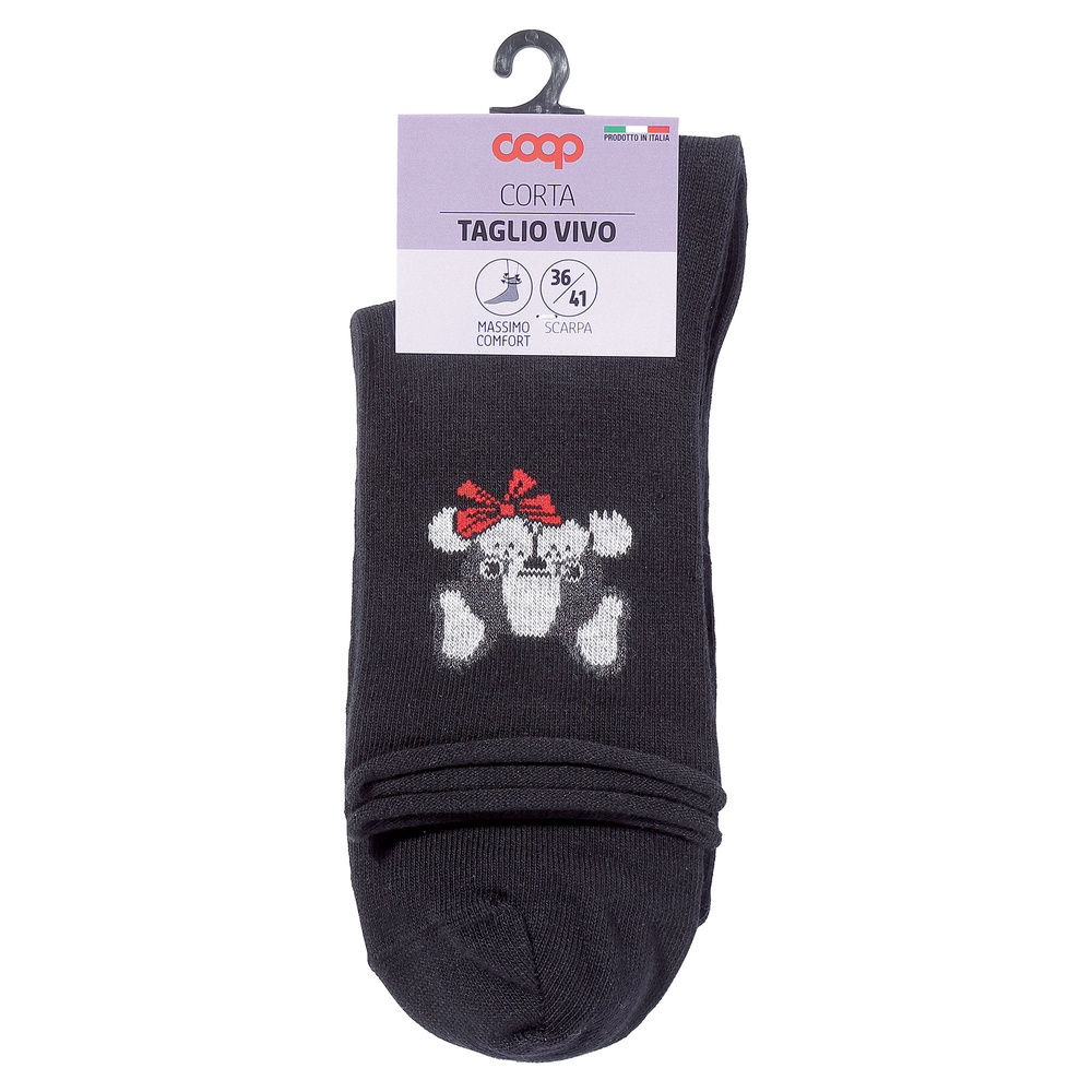 CALZA  D. CORTA COOP  COTONE ELASTICIZZATO FANTASIA - 45
