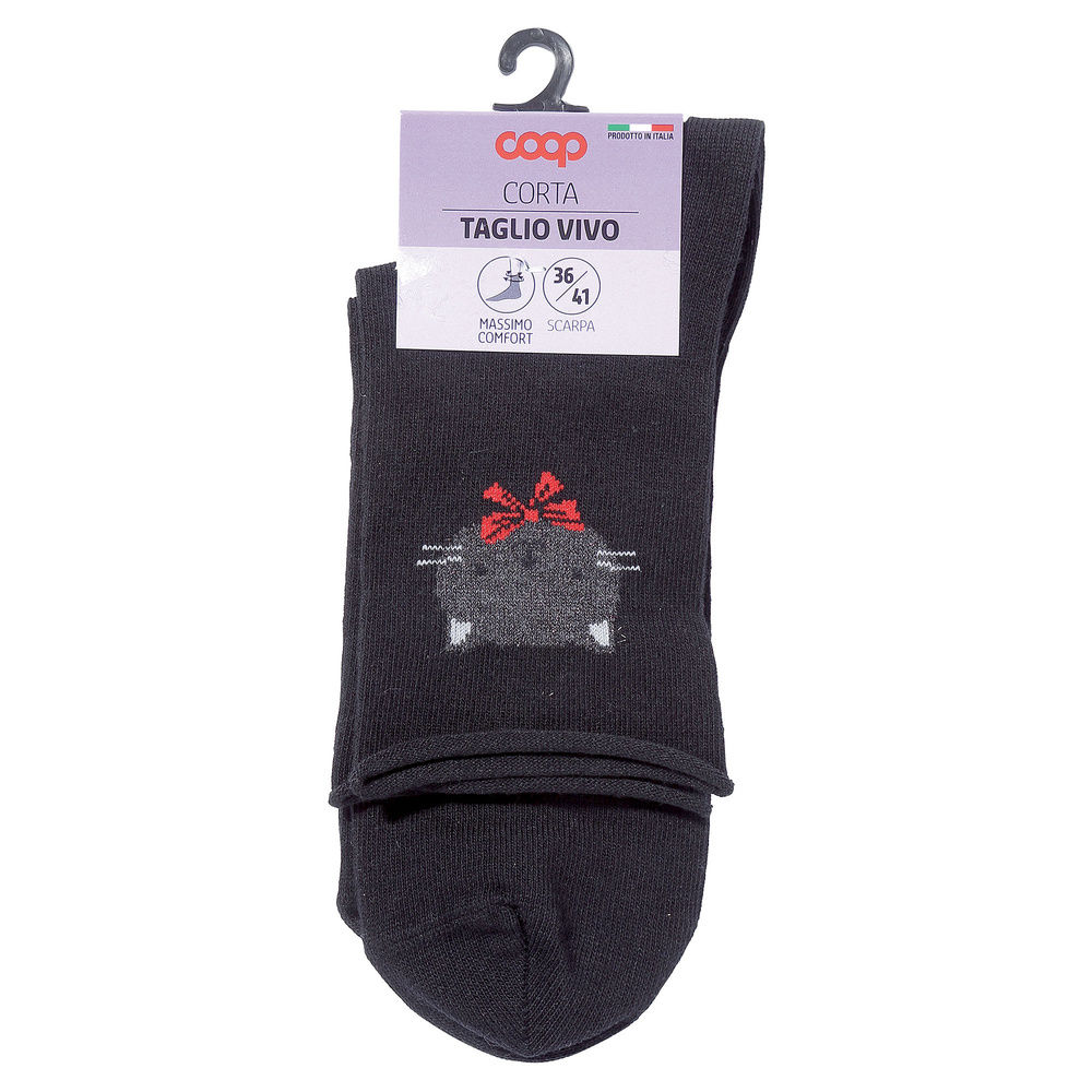 CALZA  D. CORTA COOP  COTONE ELASTICIZZATO FANTASIA - 41