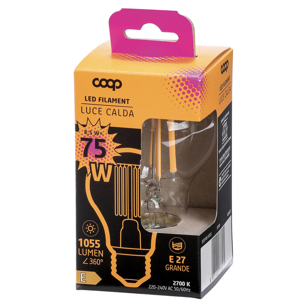 LED FIL GOCCIA COOP 75W E27 1055LM 2700K - 0