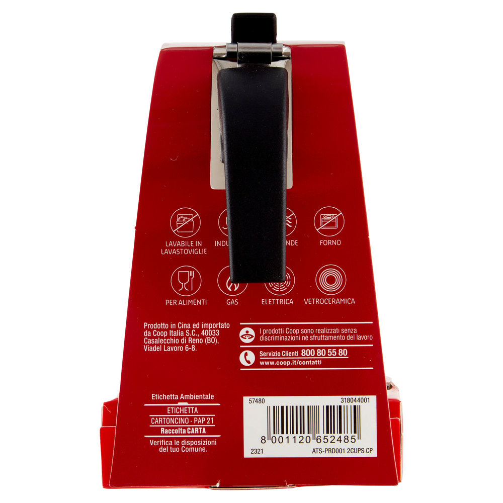 CAFFETTIERA 2TZ COOP ACCIAIO INOX A INDUZIONE - 2