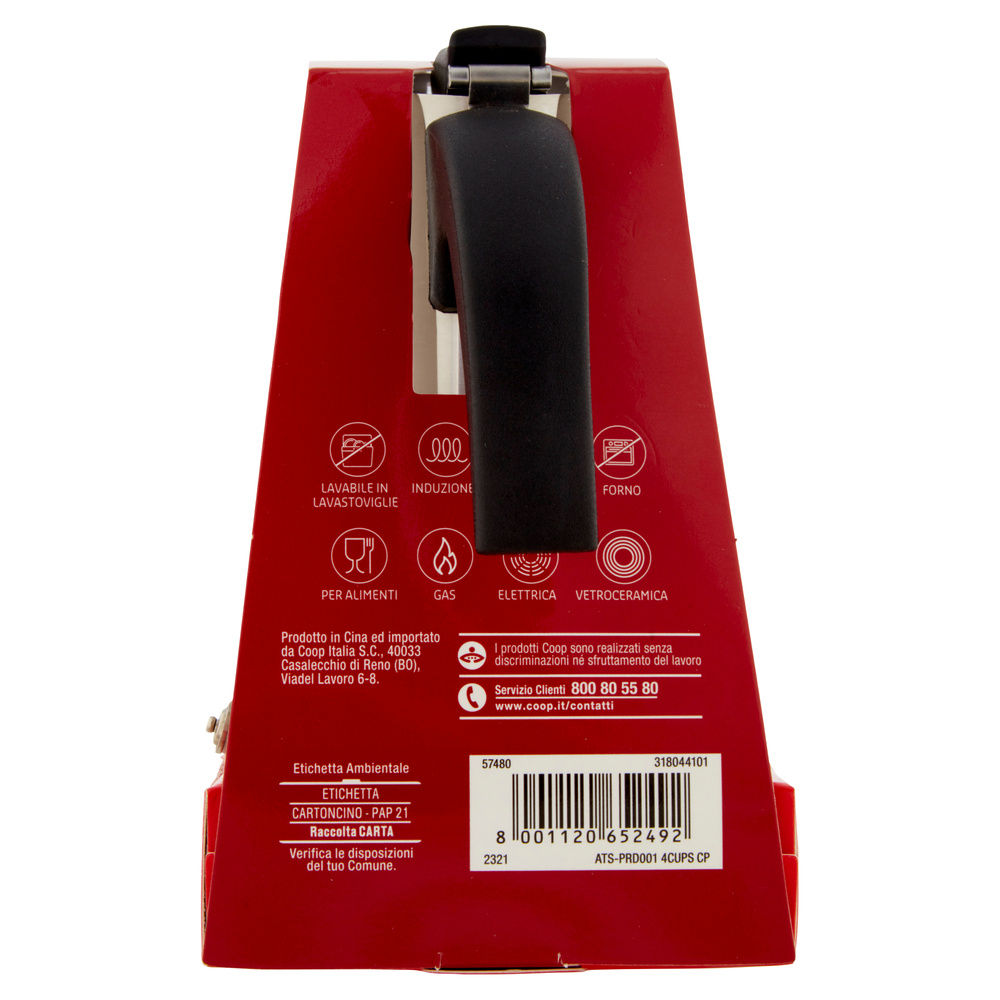 CAFFETTIERA 4TZ COOP ACCIAIO INOX A INDUZIONE - 2