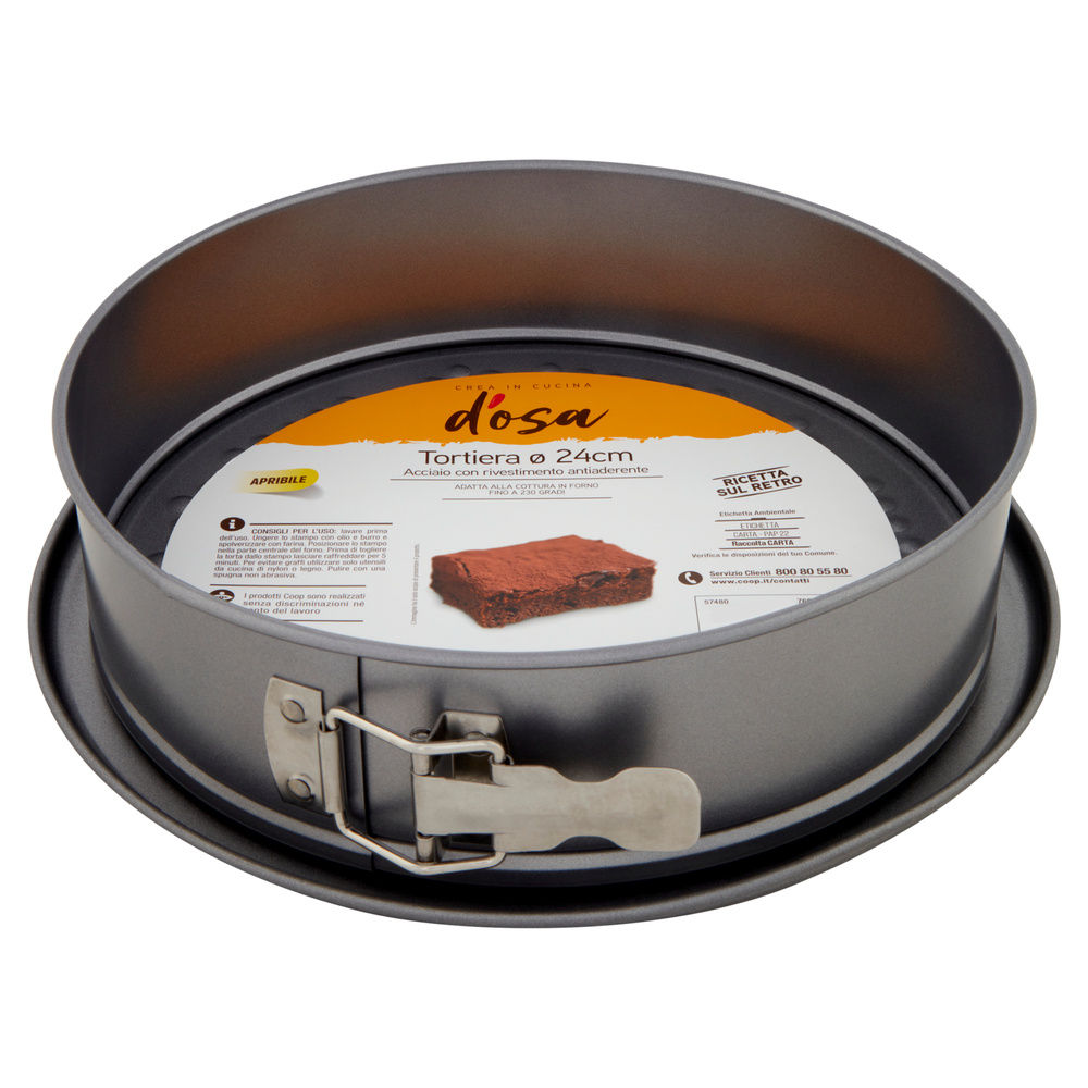 TORTIERA APRIBILE 1/F TONDA 24CM CON SALVAGOCCIA COOP - 1