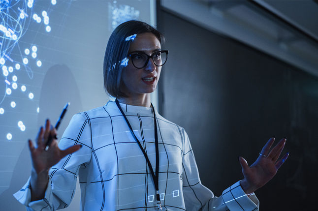 Texto y media alt text