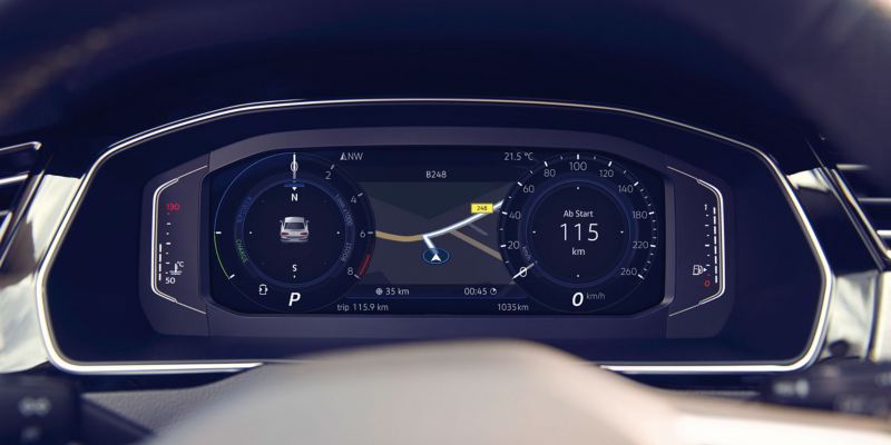 Detalle del Digital Cockpit del Volkswagen Passat Variant