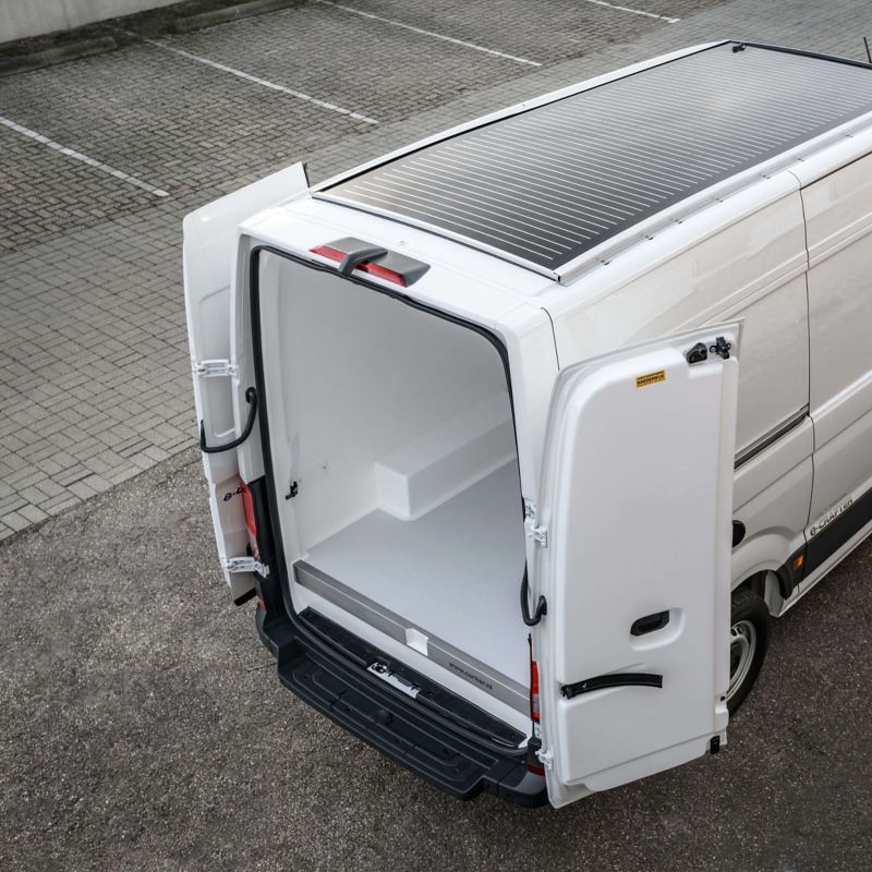 Solar koelwagen bovenaanzicht