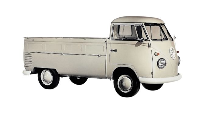 Volkswagen Transporter T1 ze skrzynią ładunkową (1952).