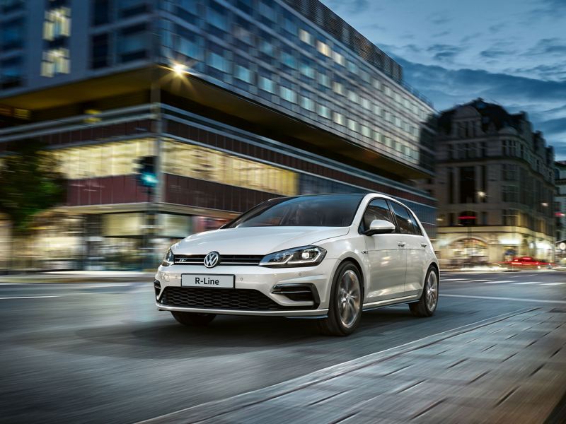 Volkswagen R-Line car on the road