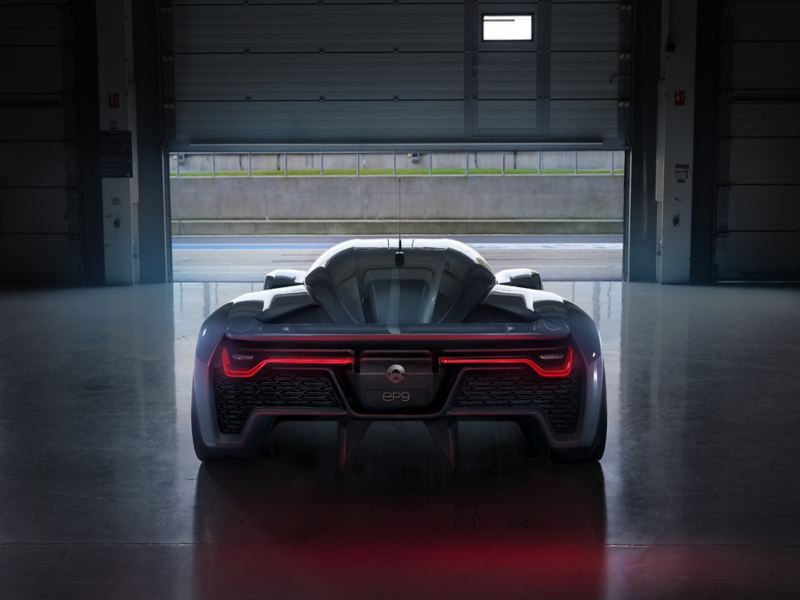 Rear view of the “NIO EP9”