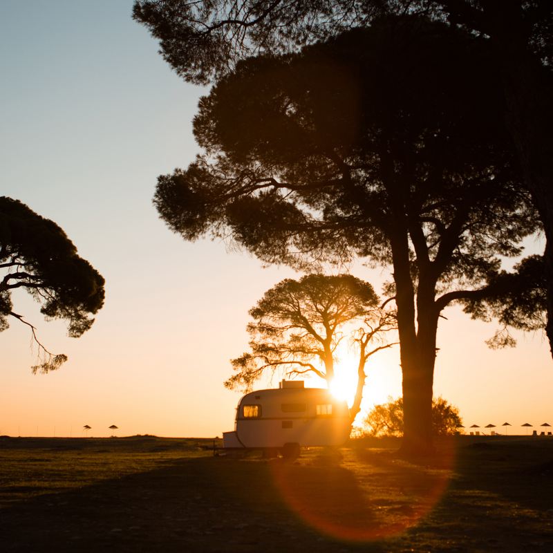 Husvagn i solnedgång - Volkswagen frågor