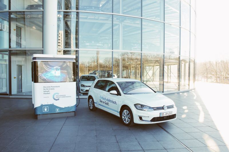 Volkswagen mobile charging station for electric vehicles