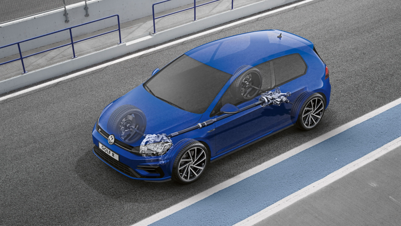 Rappresentazione grafica della frizione per trazione integrale montata su una Volkswagen Golf R.