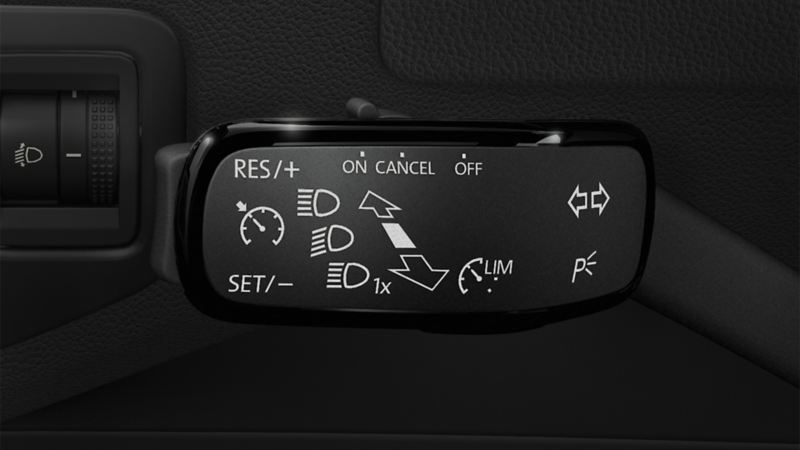 Image of the cruise control system in a VW Golf