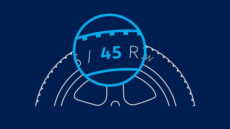 Illustration du marquage d'un pneu : rapport d'aspect