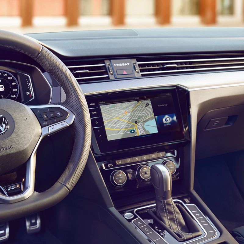 Radio and navigation system inside a VW car