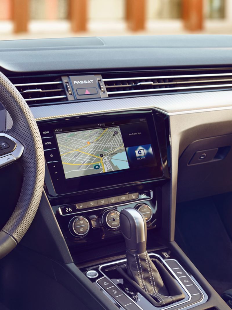 Radio and navigation system inside a VW car
