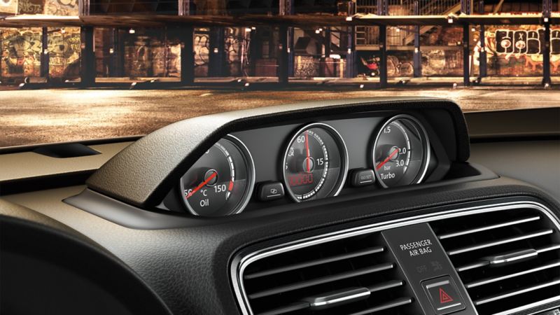VW additional instruments with engine oil temperature control, turbo charge pressure control and centre function stopwatch