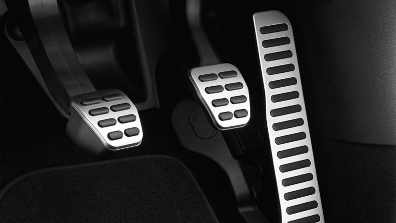 Image of pedals in the driver’s seat footwell of a VW Scirocco