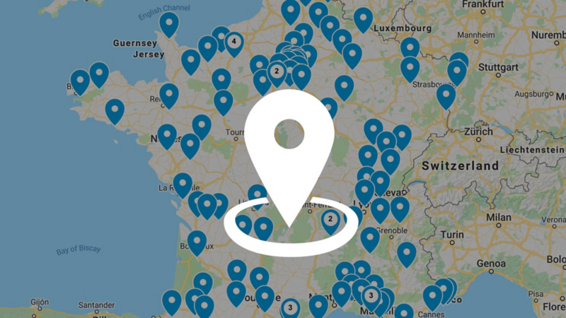 carte recherche partenaires les plus proches