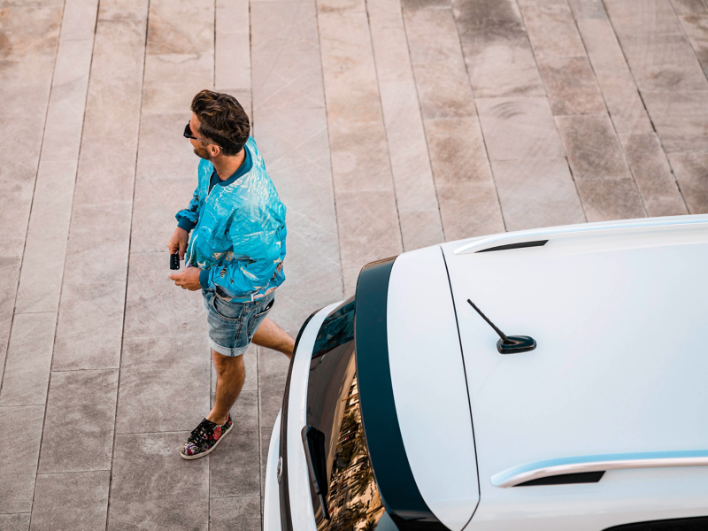 The rear of the T-Cross from above