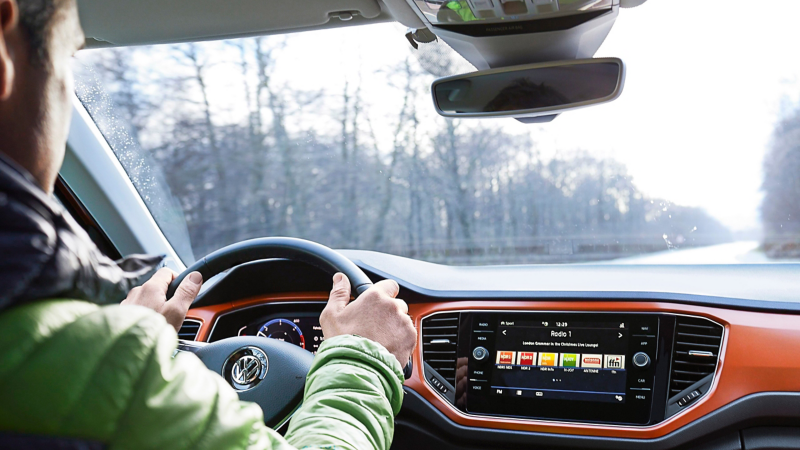 Andy Nelson at the wheel of the T-Roc